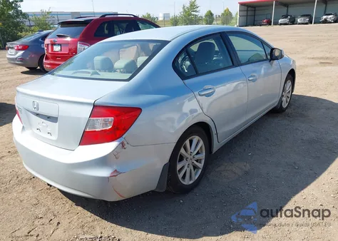 2012 Honda Civic Ex z USA, uszkodzony, nr VIN 2HGFB2F83CH503553